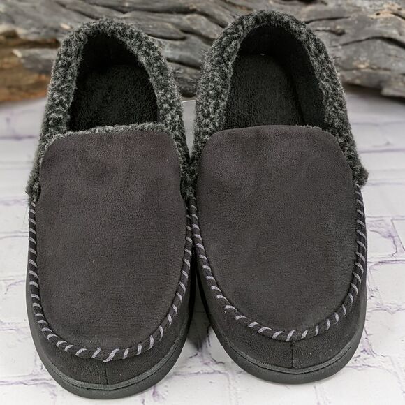 NIB Dearfoams Eli Microsuede Moccasin Slipper w/ Whipstitch - Size Large (11-12) - Picture 3 of 13